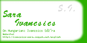 sara ivancsics business card